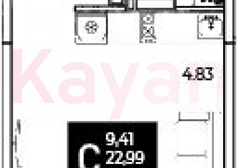 Продажа студии, 22.99 кв.м фото 0