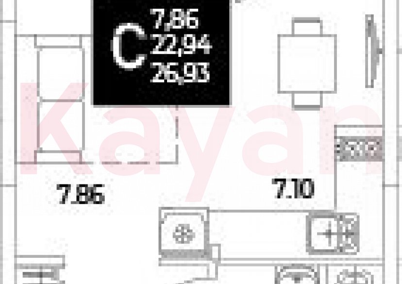 Продажа студии, 22.94 кв.м фото 0