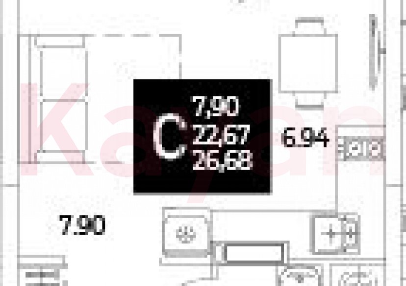 Продажа студии, 22.67 кв.м фото 0