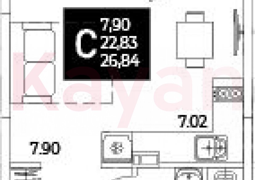 Продажа студии, 22.83 кв.м фото 0 Продажа студии, 22.83 кв.м фото 0