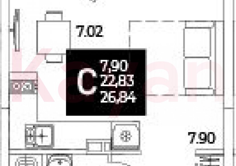Продажа студии, 22.83 кв.м фото 0 Продажа студии, 22.83 кв.м фото 0