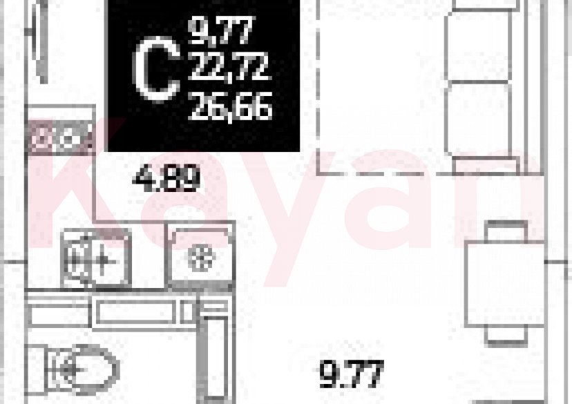 Продажа студии, 22.72 кв.м фото 0 Продажа студии, 22.72 кв.м фото 0