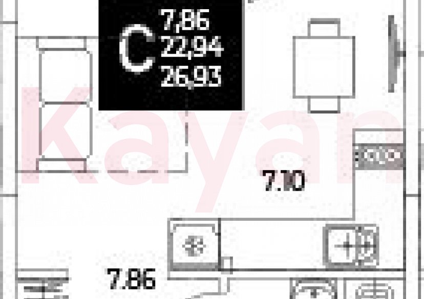 Продажа студии, 22.94 кв.м фото 0