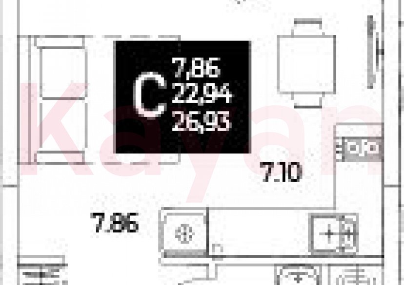 Продажа студии, 22.94 кв.м фото 0