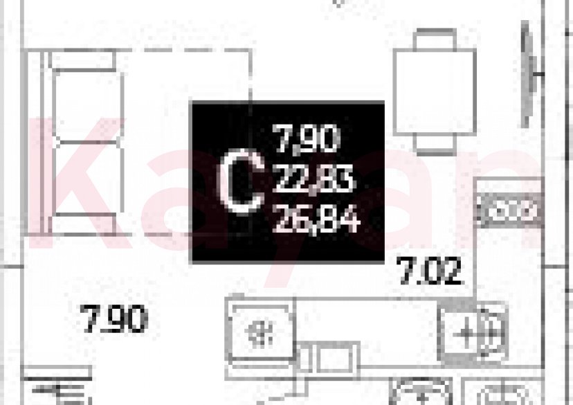Продажа студии, 22.83 кв.м фото 0 Продажа студии, 22.83 кв.м фото 0