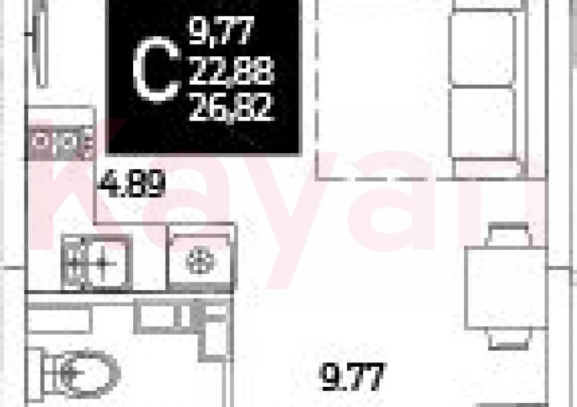 Продажа студии, 22.88 кв.м фото 0