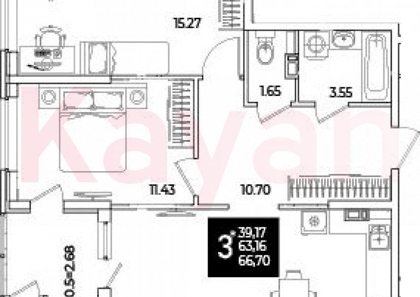 Продажа 3-комн. квартиры, 63.16 кв.м фото 0