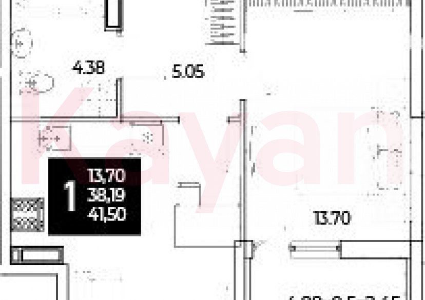 Продажа 1-комн. квартиры, 38.19 кв.м фото 0