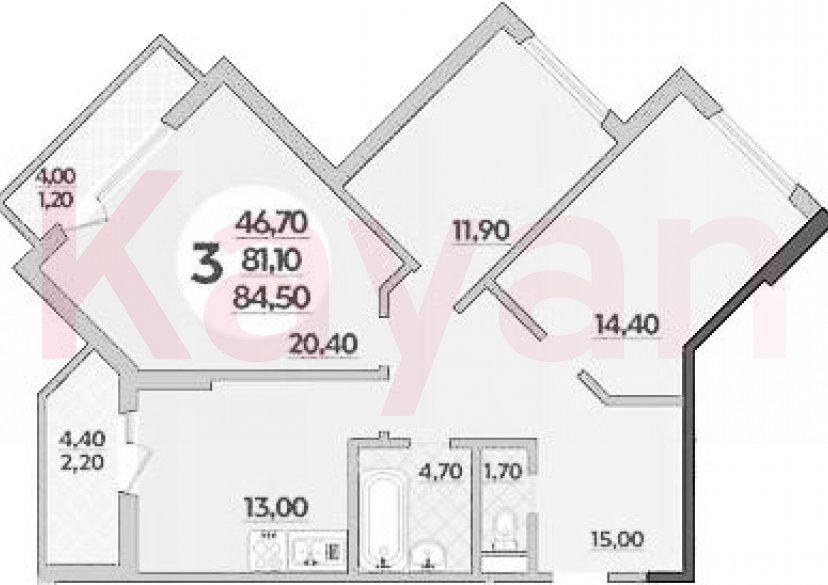 Продажа 3-комн. квартиры, 81.6 кв.м фото 0 Продажа 3-комн. квартиры, 81.6 кв.м фото 0