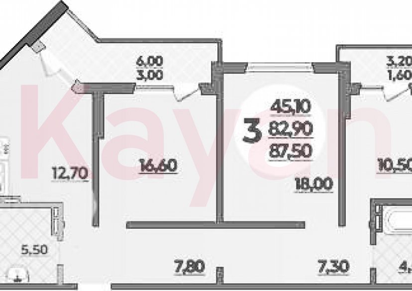 Продажа 3-комн. квартиры, 83.4 кв.м фото 0 Продажа 3-комн. квартиры, 83.4 кв.м фото 0