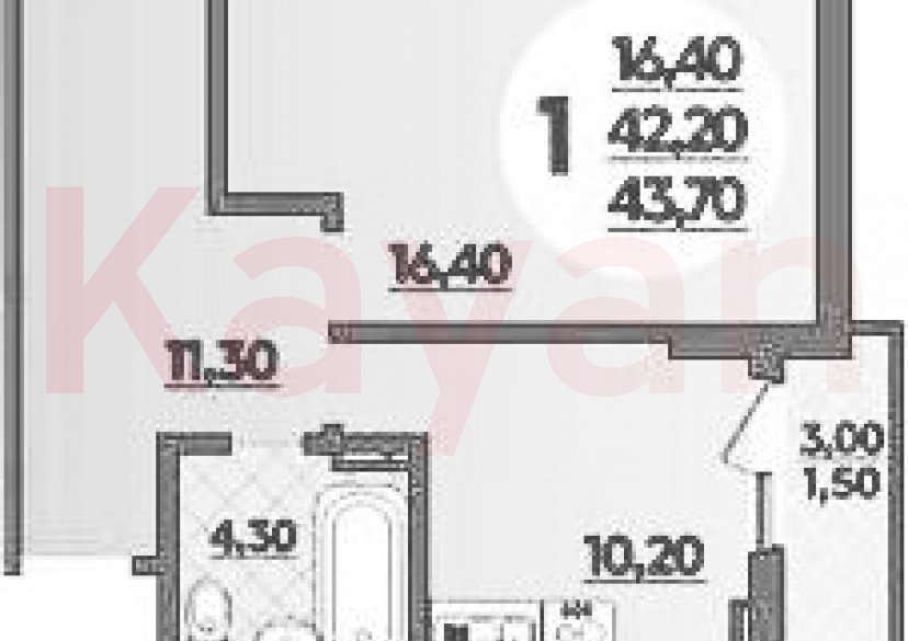 Продажа 1-комн. квартиры, 42.5 кв.м фото 0 Продажа 1-комн. квартиры, 42.5 кв.м фото 0