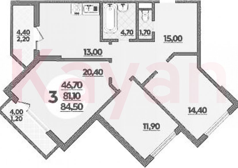 Продажа 3-комн. квартиры, 81.6 кв.м фото 0 Продажа 3-комн. квартиры, 81.6 кв.м фото 0