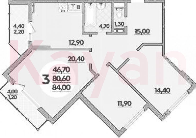 Продажа 3-комн. квартиры, 80.6 кв.м фото 0 Продажа 3-комн. квартиры, 80.6 кв.м фото 0