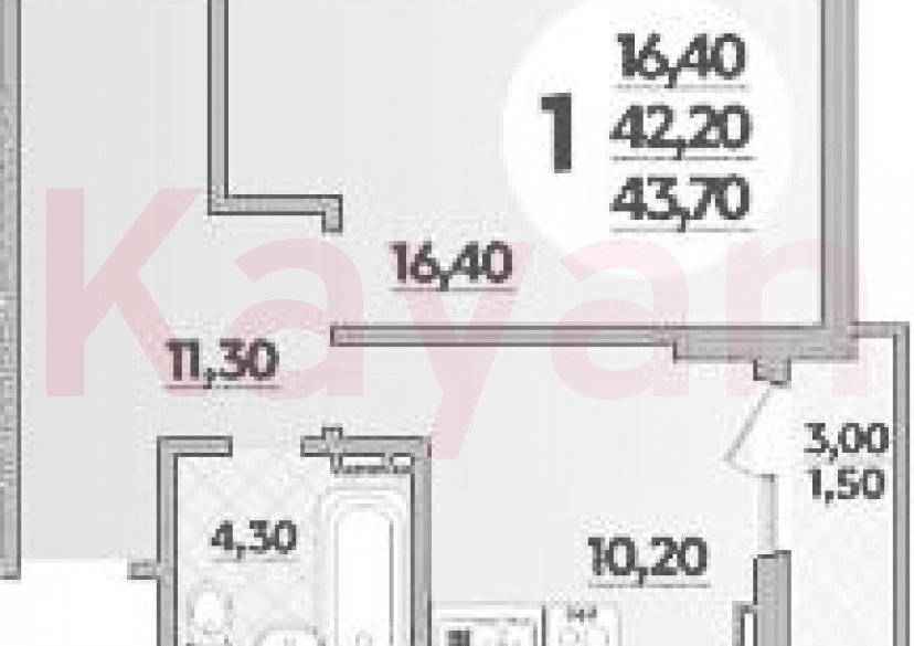 Продажа 1-комн. квартиры, 42.5 кв.м фото 0 Продажа 1-комн. квартиры, 42.5 кв.м фото 0