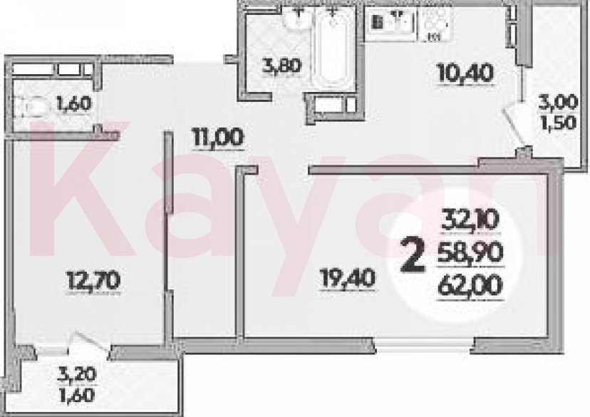 Продажа 2-комн. квартиры, 58.9 кв.м фото 0 Продажа 2-комн. квартиры, 58.9 кв.м фото 0