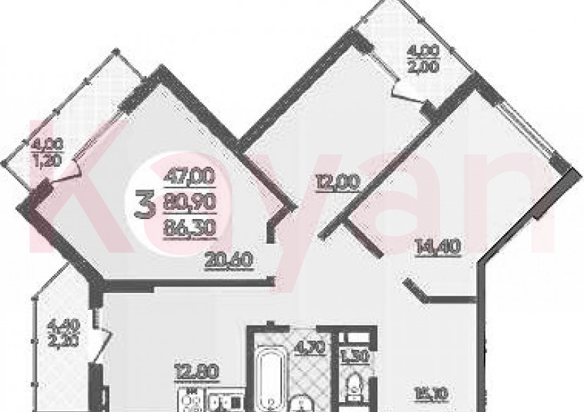 Продажа 3-комн. квартиры, 80.6 кв.м фото 0 Продажа 3-комн. квартиры, 80.6 кв.м фото 0