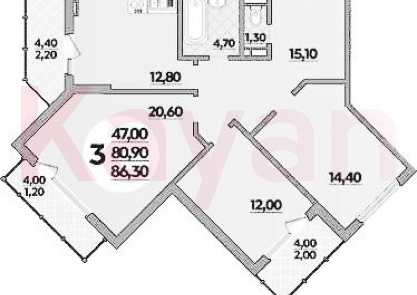Продажа 3-комн. квартиры, 80.6 кв.м фото 0 Продажа 3-комн. квартиры, 80.6 кв.м фото 0
