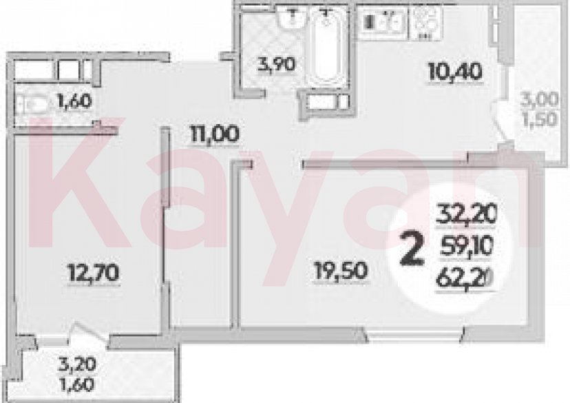 Продажа 2-комн. квартиры, 58.9 кв.м фото 0 Продажа 2-комн. квартиры, 58.9 кв.м фото 0
