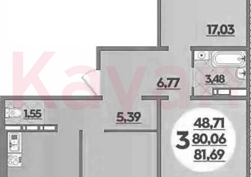 Продажа 3-комн. квартиры, 80.06 кв.м фото 0 Продажа 3-комн. квартиры, 80.06 кв.м фото 0