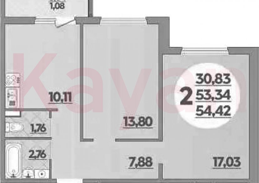Продажа 2-комн. квартиры, 53.34 кв.м фото 0 Продажа 2-комн. квартиры, 53.34 кв.м фото 0