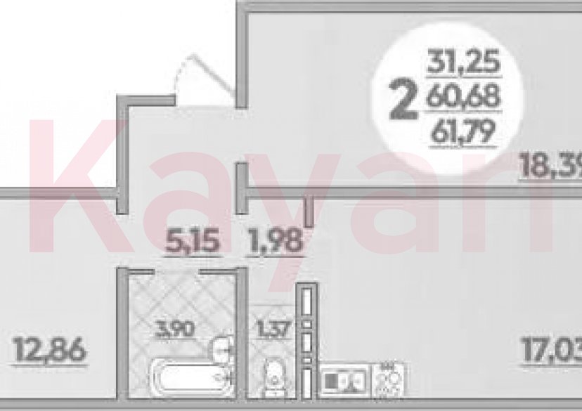 Продажа 2-комн. квартиры, 60.68 кв.м фото 0 Продажа 2-комн. квартиры, 60.68 кв.м фото 0