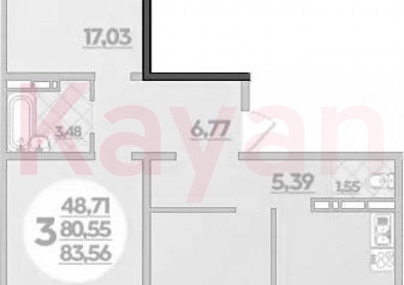 Продажа 3-комн. квартиры, 80.55 кв.м фото 0 Продажа 3-комн. квартиры, 80.55 кв.м фото 0
