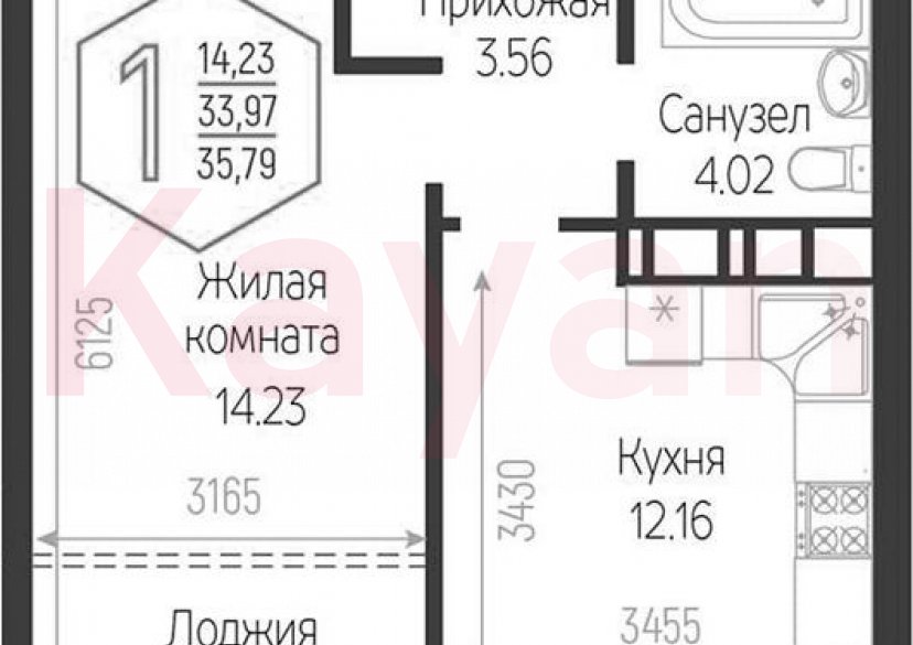 Продажа 1-комн. квартиры, 33.97 кв.м фото 0 Продажа 1-комн. квартиры, 33.97 кв.м фото 0