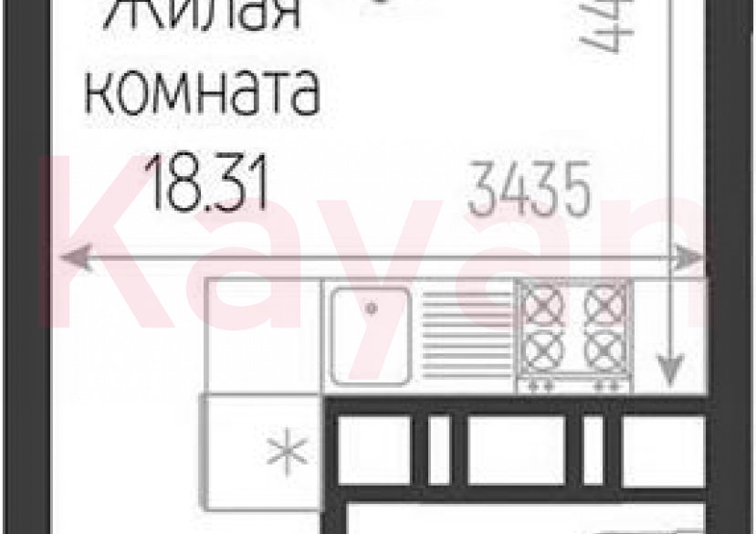 Продажа студии, 22.43 кв.м фото 0