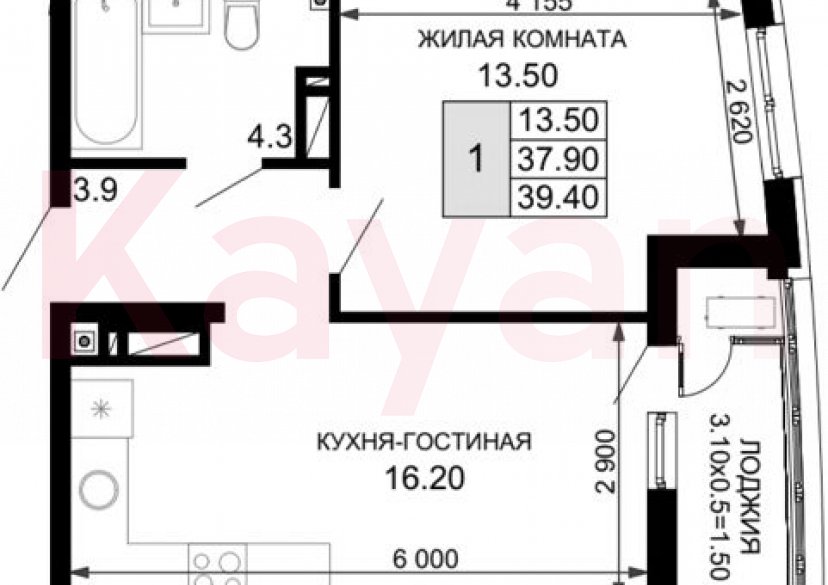 Продажа 2-комн. квартиры, 38.5 кв.м фото 0