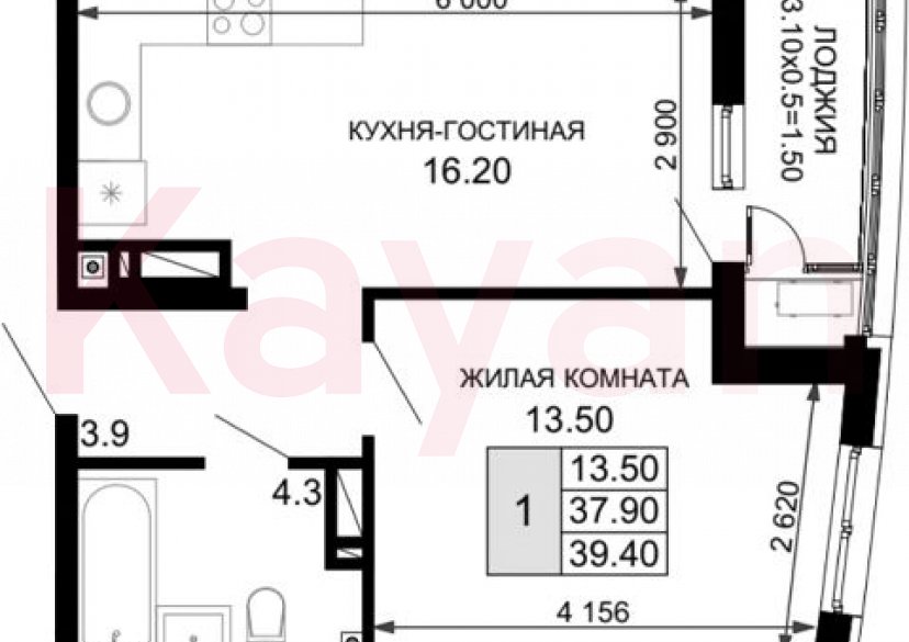 Продажа 2-комн. квартиры, 37.9 кв.м фото 0