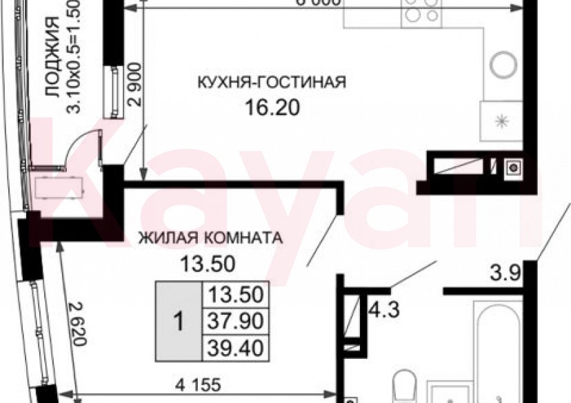 Продажа 2-комн. квартиры, 37.9 кв.м фото 0